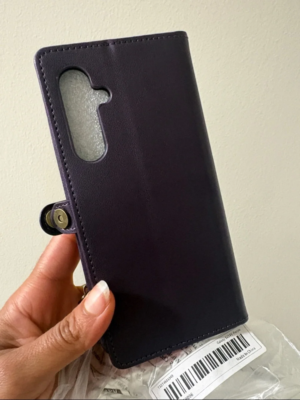 Plum Purple Zip Wallet with ID Window